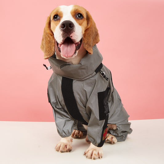 Reflective Dog Raincoat | Waterproof Poncho