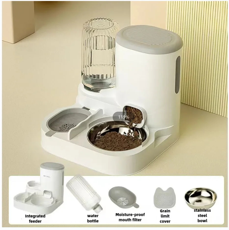 2-in-1 Pet Feeder & Water Dispenser