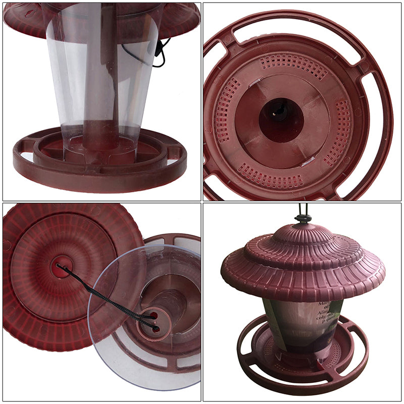 Comedero para Pájaros Transparente Colgante 360°