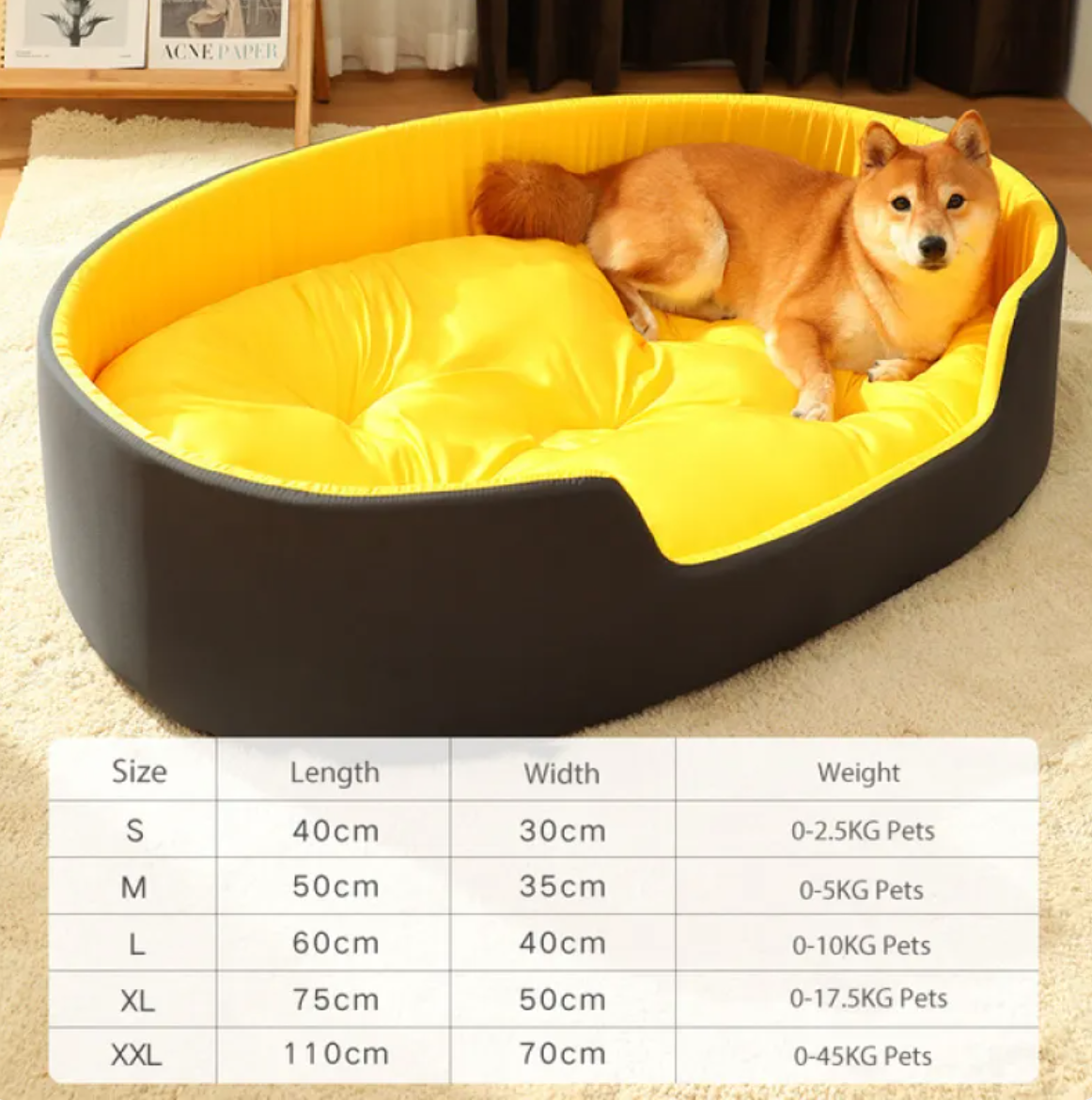 Cama para Perros y Gatos 2 en 1 – Antiestrés, Desmontable y Lavable