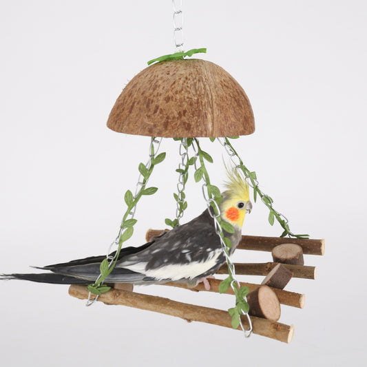 Coconut Bird Nest with Swing | Hanging Hammock