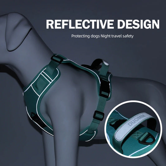 No-Pull Dog Harness (Reflective & Tracker Ready)