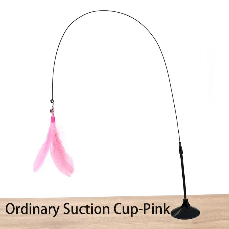 Interactive Cat Toy Wand with Suction Cup