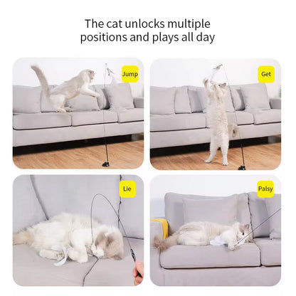 Interactive Cat Toy Wand with Suction Cup