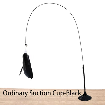 Interactive Cat Toy Wand with Suction Cup