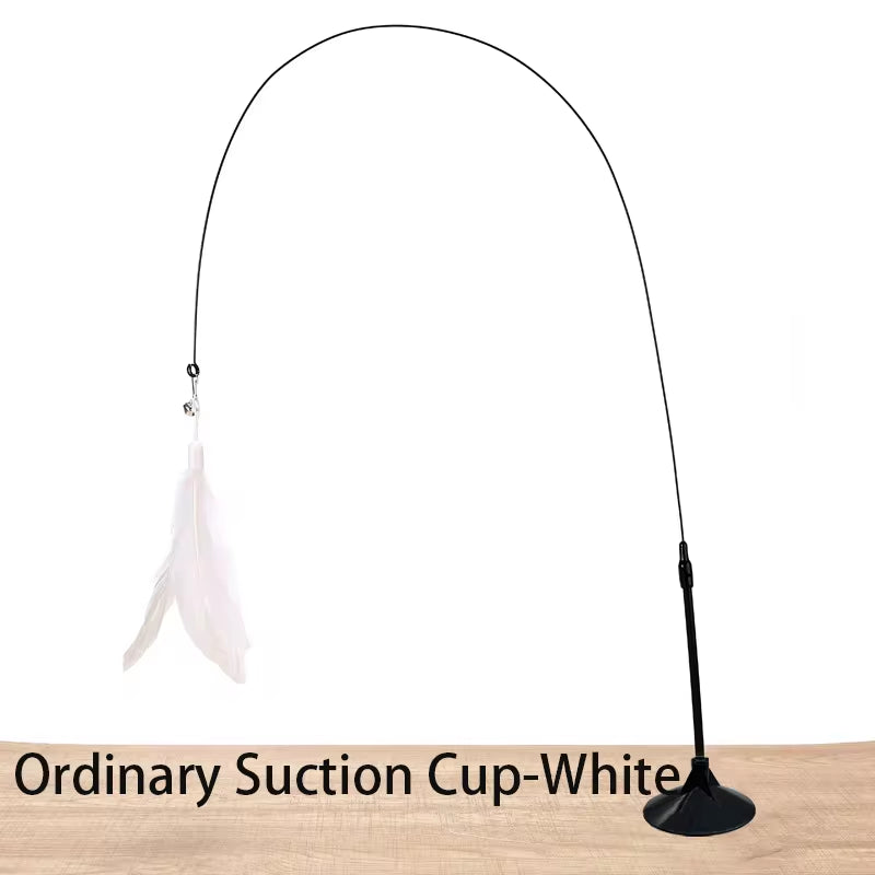 Interactive Cat Toy Wand with Suction Cup