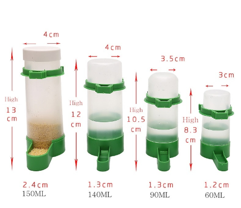 Bebedero y Comedero para Pájaros Antigoteo para Jaula