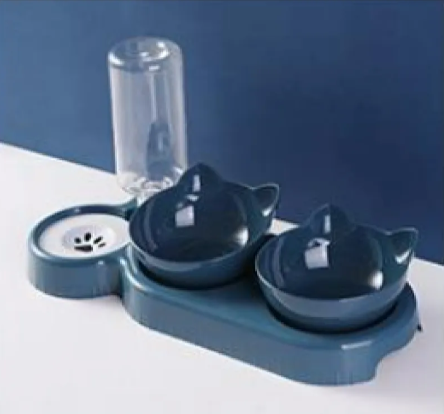 Comedero Antivuelco para Gatos – Cuenco Antideslizante para Agua y Comida