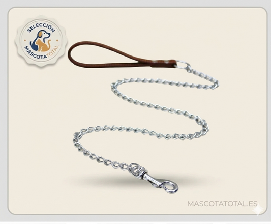 Correa metálica resistente para perros