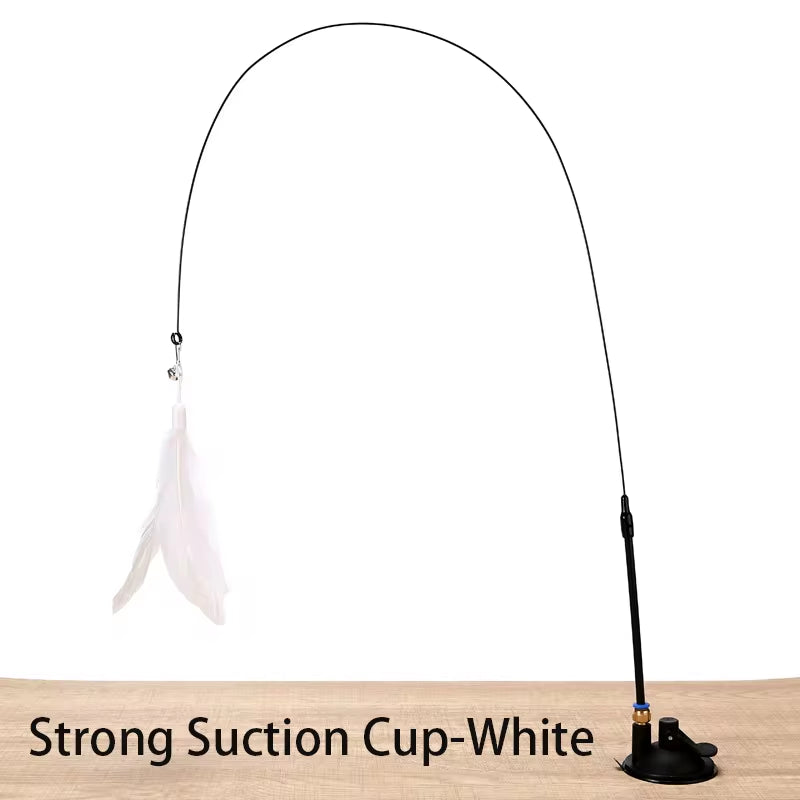 Interactive Cat Toy Wand with Suction Cup